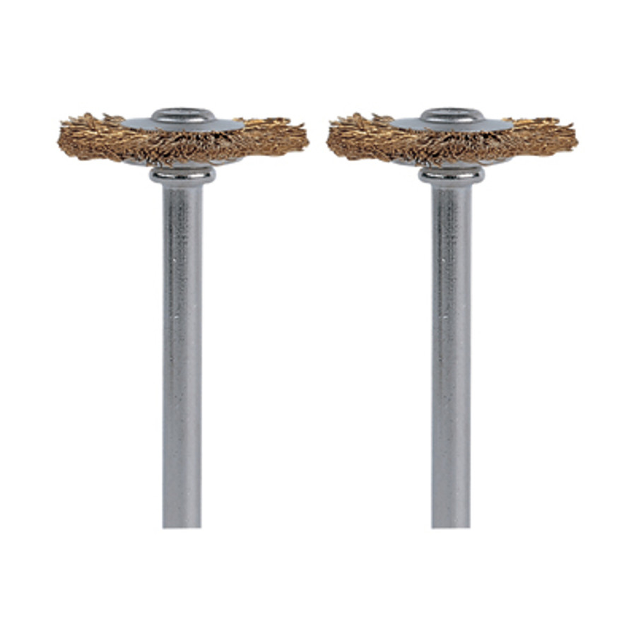 3/4" Brass Flat Wheel Brushes (Pack of 2)
