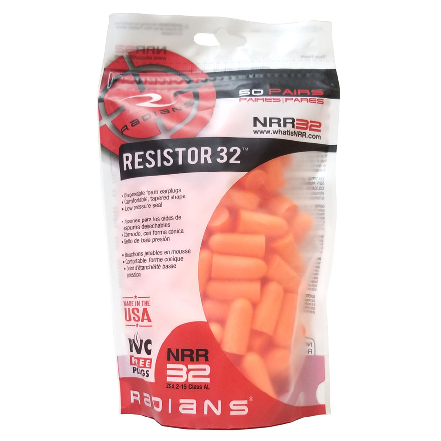 Disposable PVC Free Foam Ear Plugs (32 db Noise Reduction)