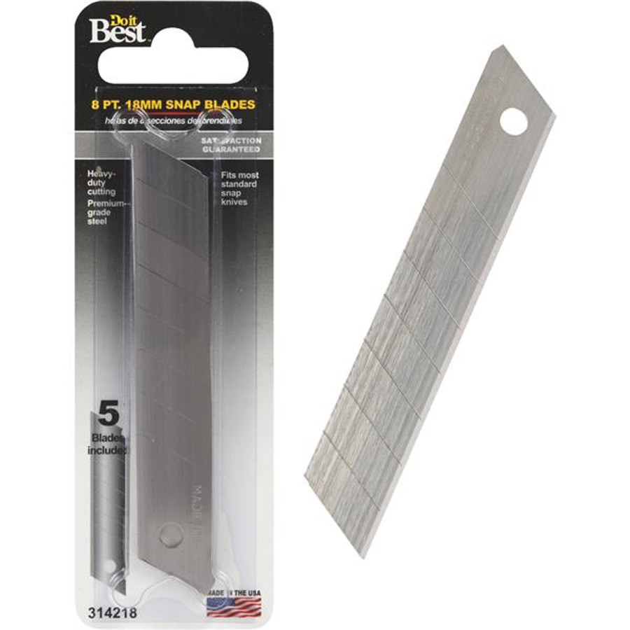 18 mm 7-Point Snap-Off Knife Blade (5-Pack) - (Available For Local Pick Up Only)