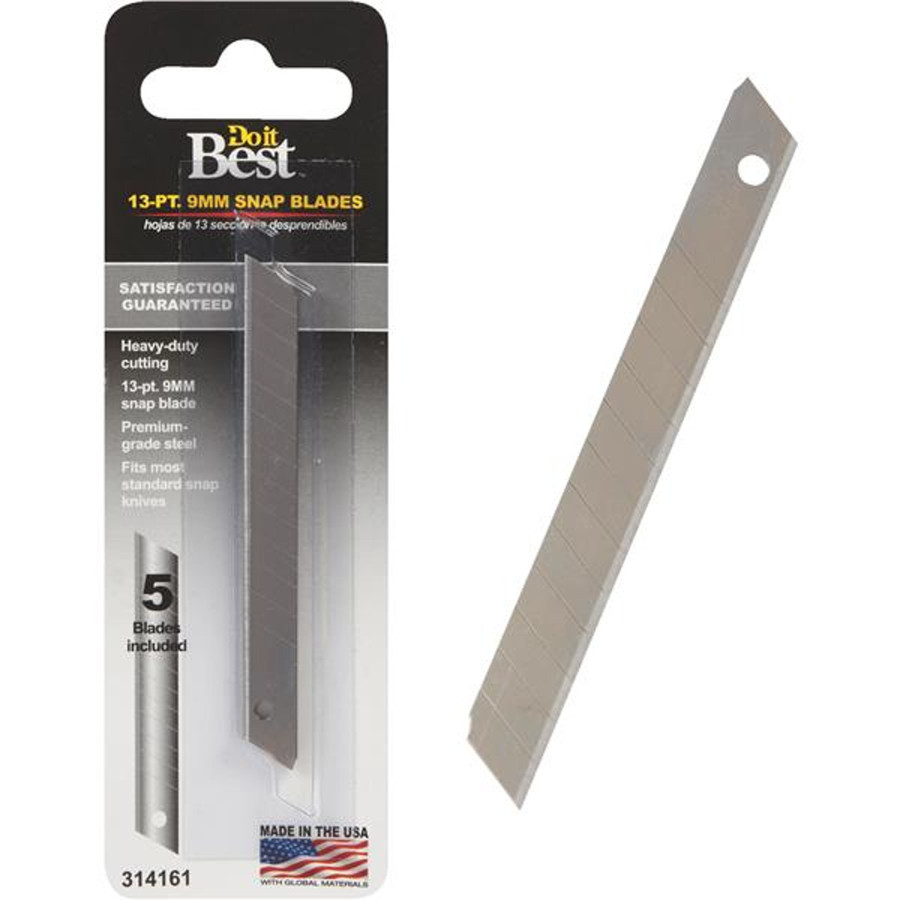 9 mm 13-Point Snap-Off Knife Blade (5-Pack)