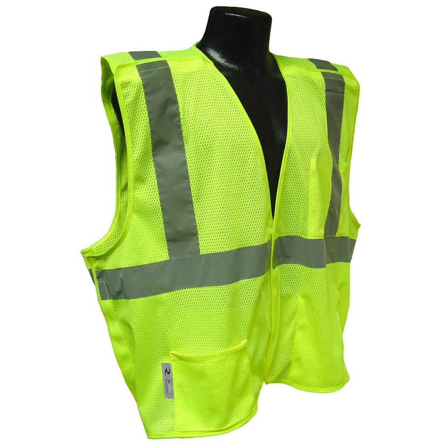 Lime Yellow High Visibility Breakaway Vest Large