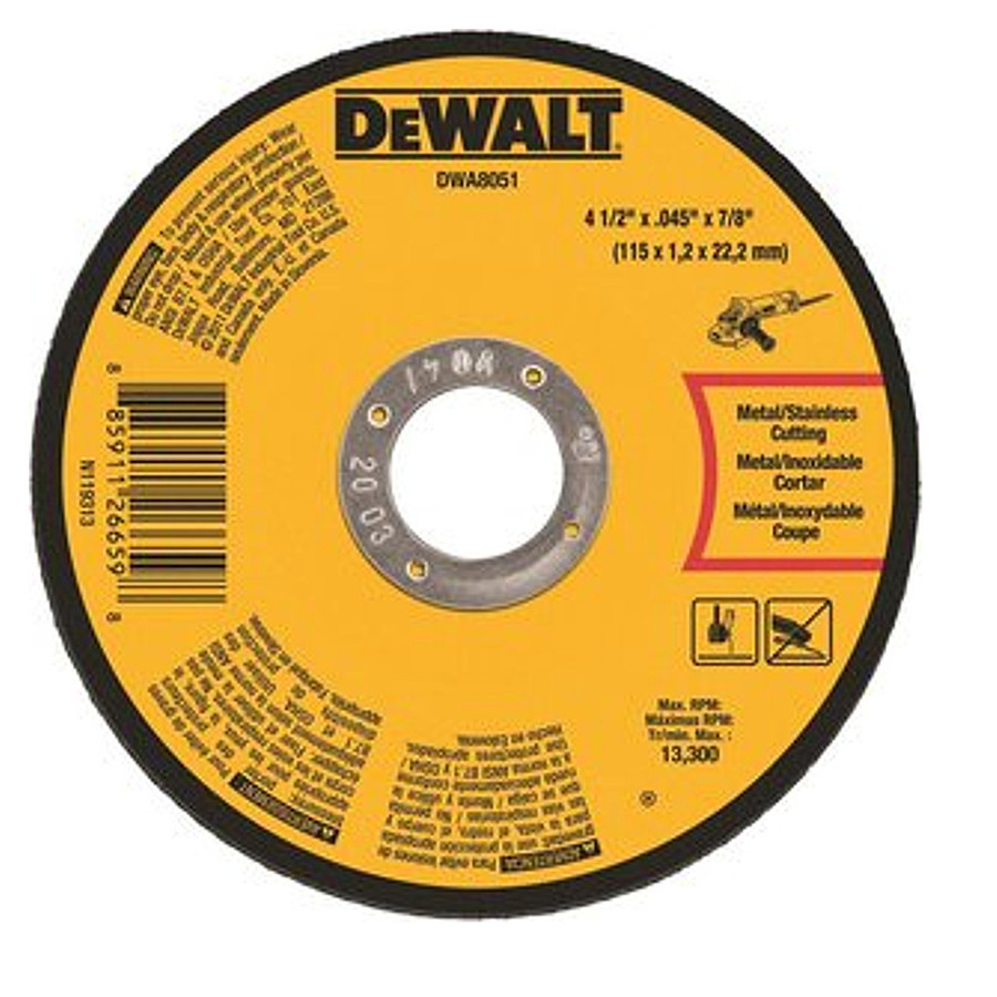 DeWalt 4.5" X .045 Metal Slicing Blade (Pack of 10)