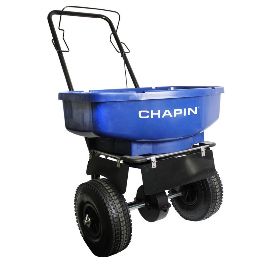 80 lb. Capacity Steel Broadcast Spreader Blue