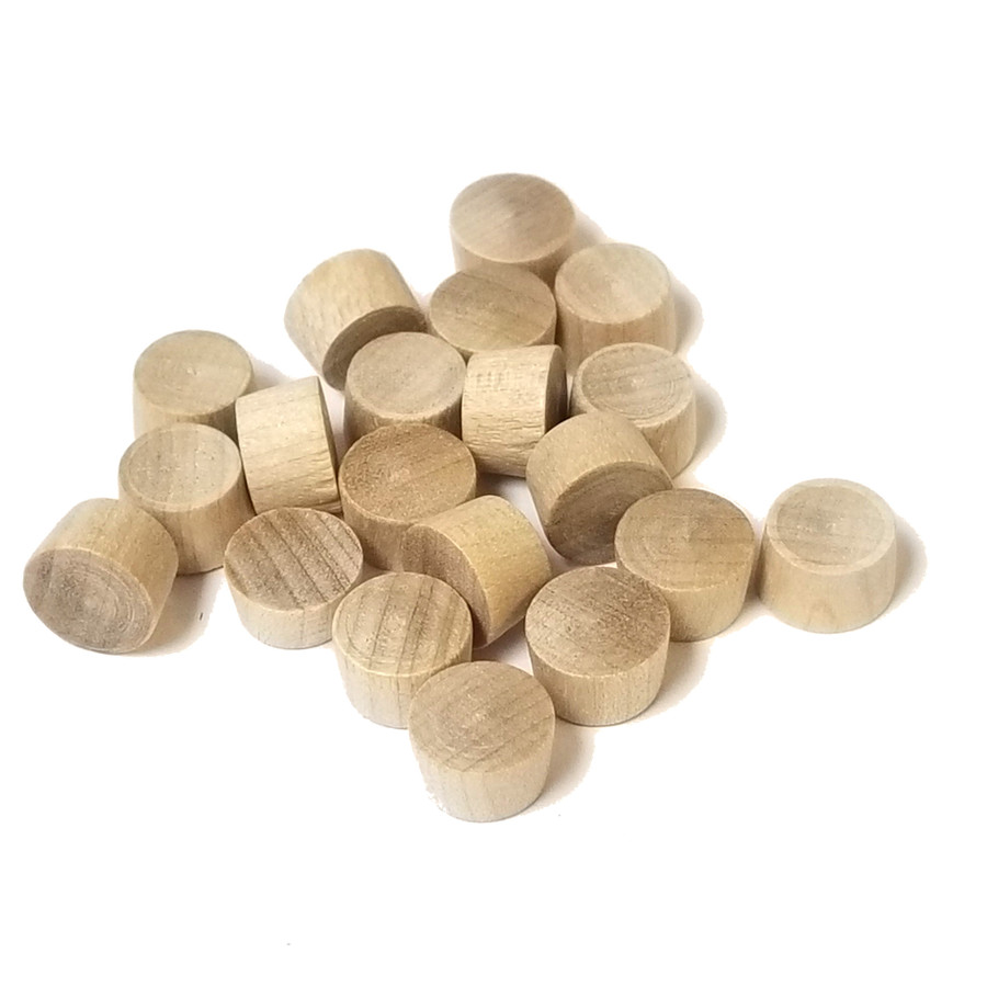3/8" Flat Head Wood Plugs (Pack of 18)