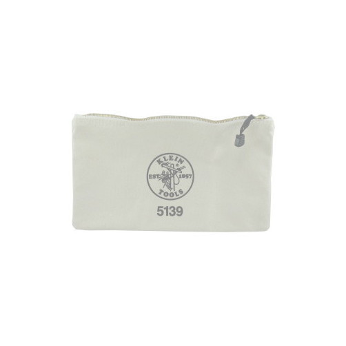 White Canvas Zipper Bag