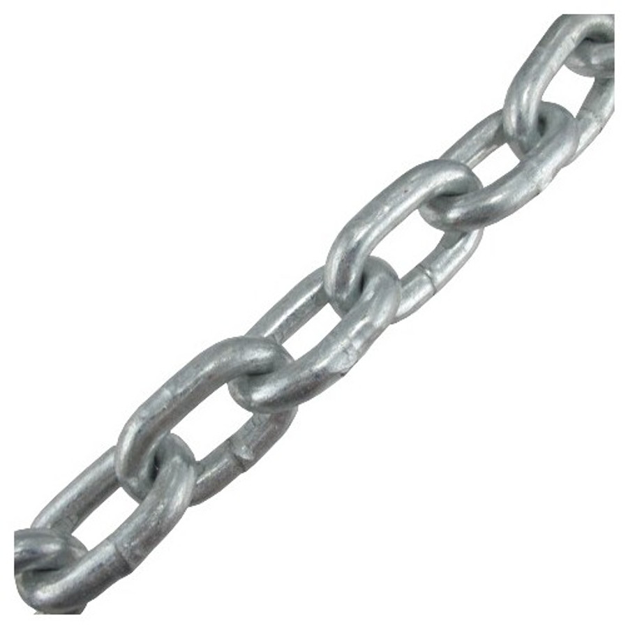 1/2" Zinc Plated Proof Coil Chain (Per ft.) - Safe Work Load 4,500 lbs