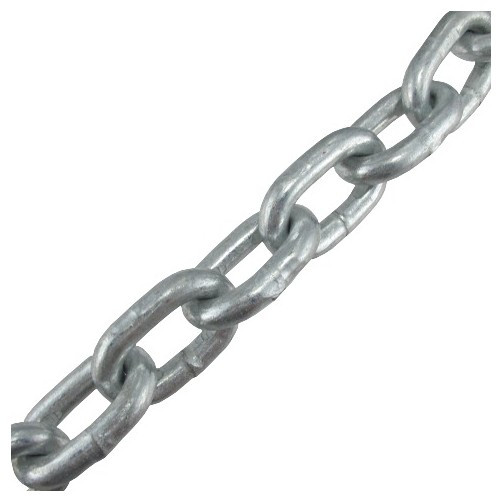 1/2" Zinc Plated Proof Coil Chain (Per ft.) - Safe Work Load 4,500 lbs