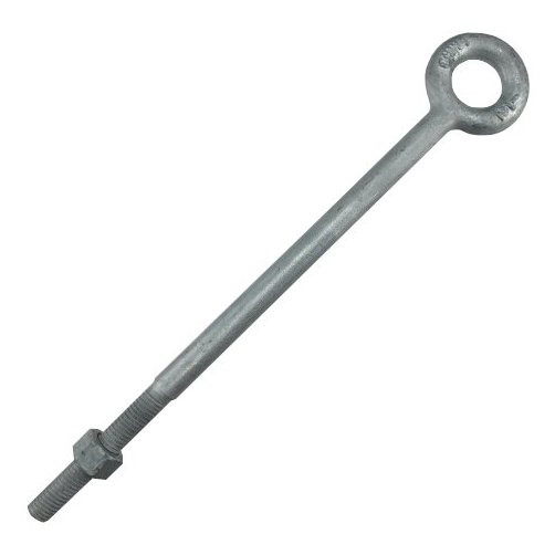 1/2"-13 X 10" Hot Dipped Galvanized Forged Eye Bolt with Hex Nut