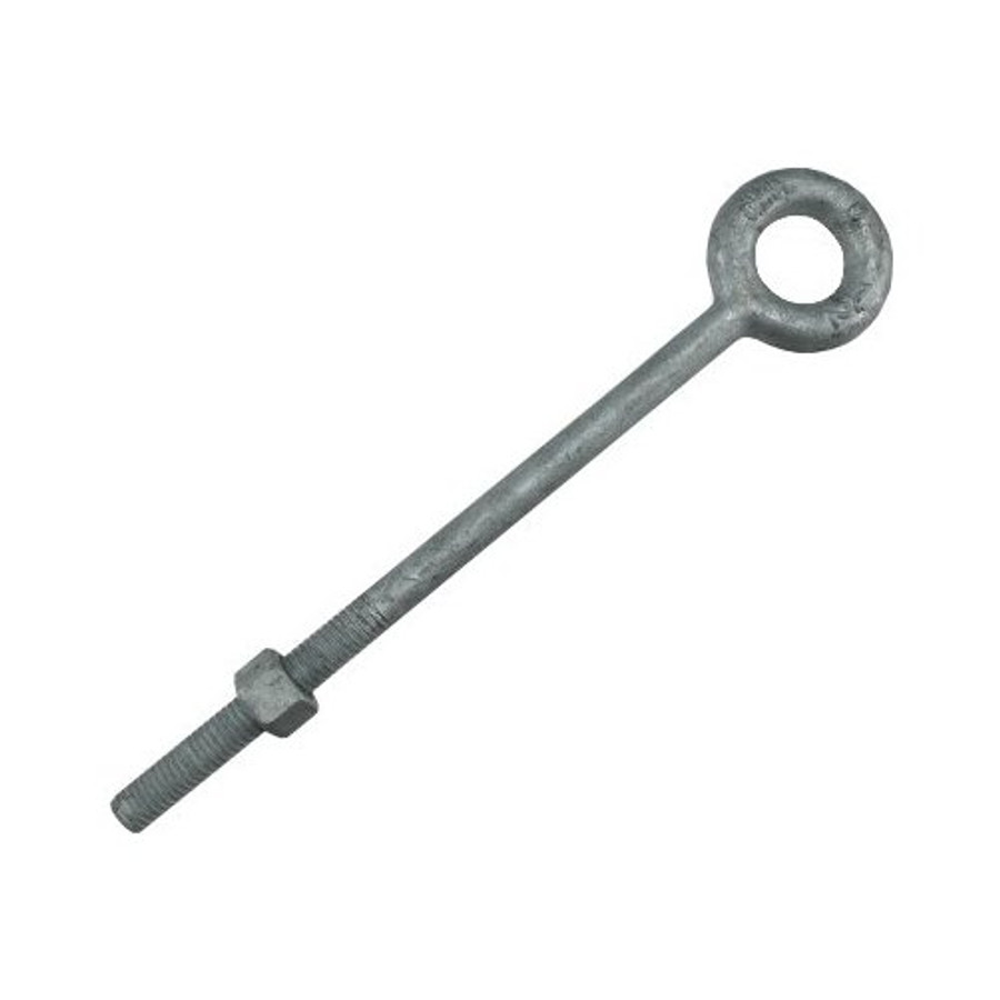 1/2"-13 X 8" Hot Dipped Galvanized Forged Eye Bolt with Hex Nut