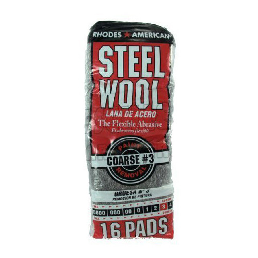 # 3 Sleeve Coarse Steel Wool Pads