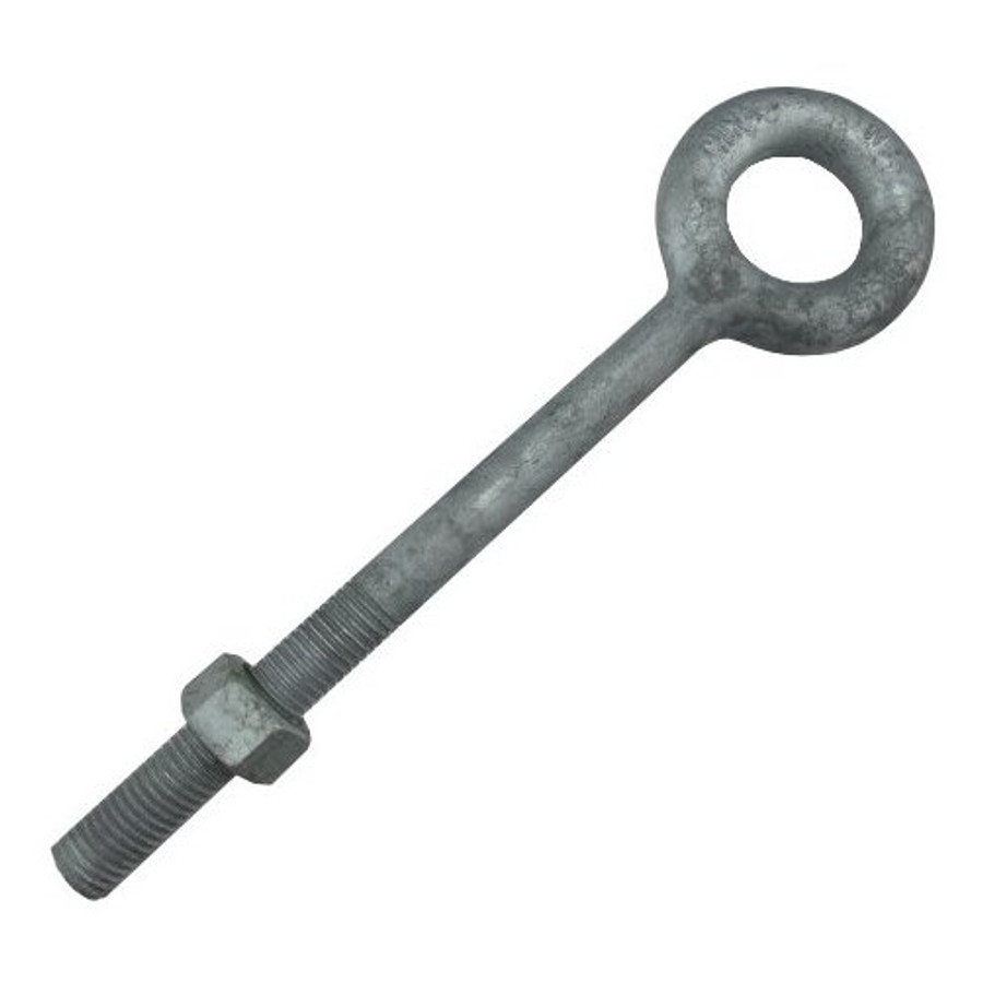 3/4"-10 X 8" Hot Dipped Galvanized Forged Eye Bolt with Hex Nut