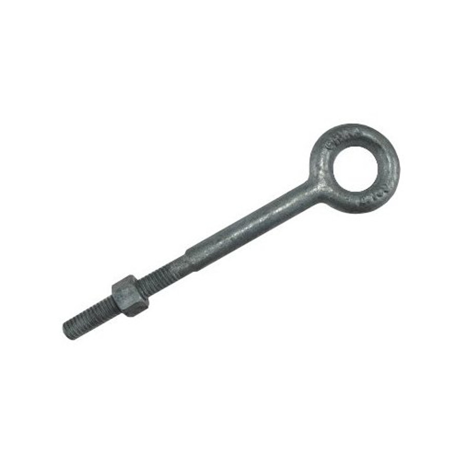 3/8"-16 X 4-1/2" Hot Dipped Galvanized Forged Eye Bolt with Hex Nut