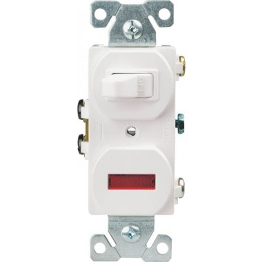 White Combo Switch and Pilot Light