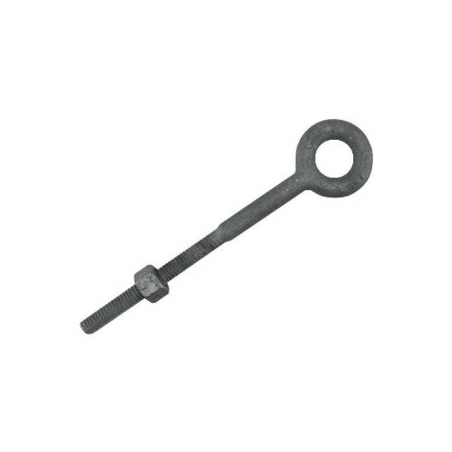 5/16"-18 X 4-1/4" Hot Dipped Galvanized Forged Eye Bolt with Hex Nut