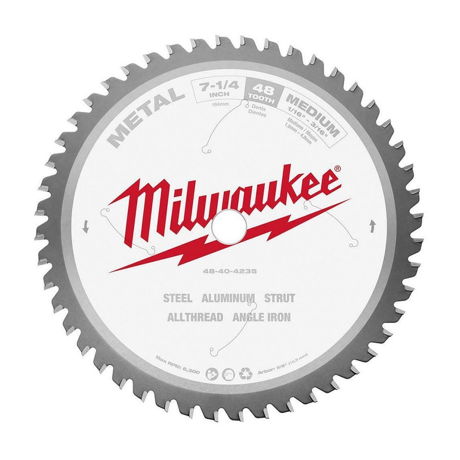 7-1/4" X 48 Tooth Metal Cutting Circular Saw Blade