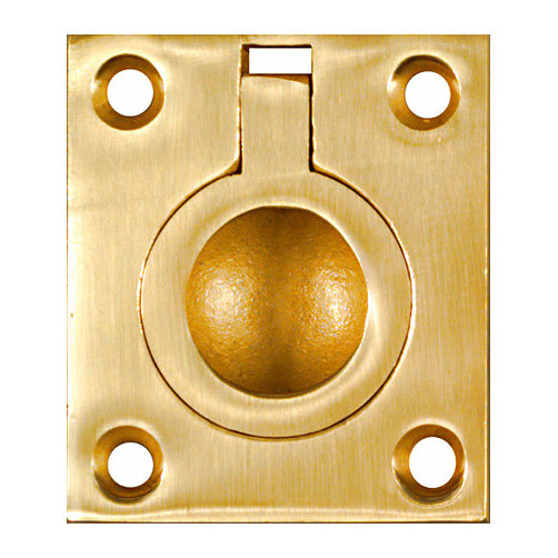 1-1/2" Solid Brass Flush Ring Pull