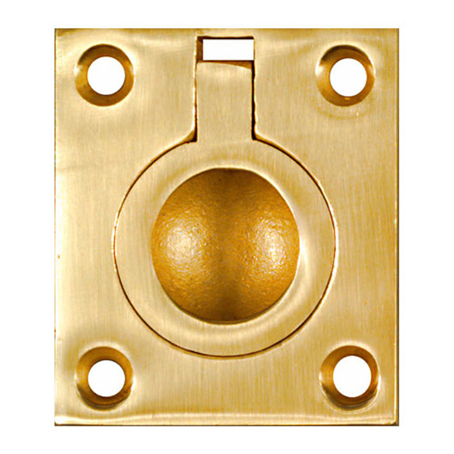 1-1/2" Solid Brass Flush Ring Pull