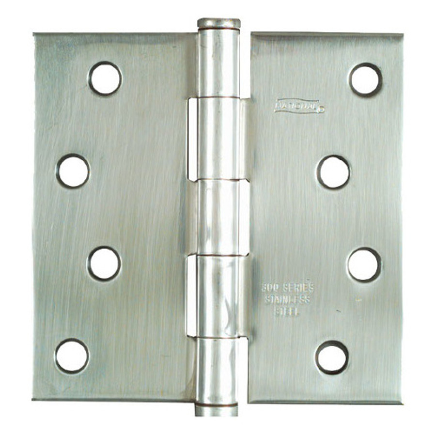 4" Stainless Steel Square Corner Full Mortise Door Hinge (1 Piece)