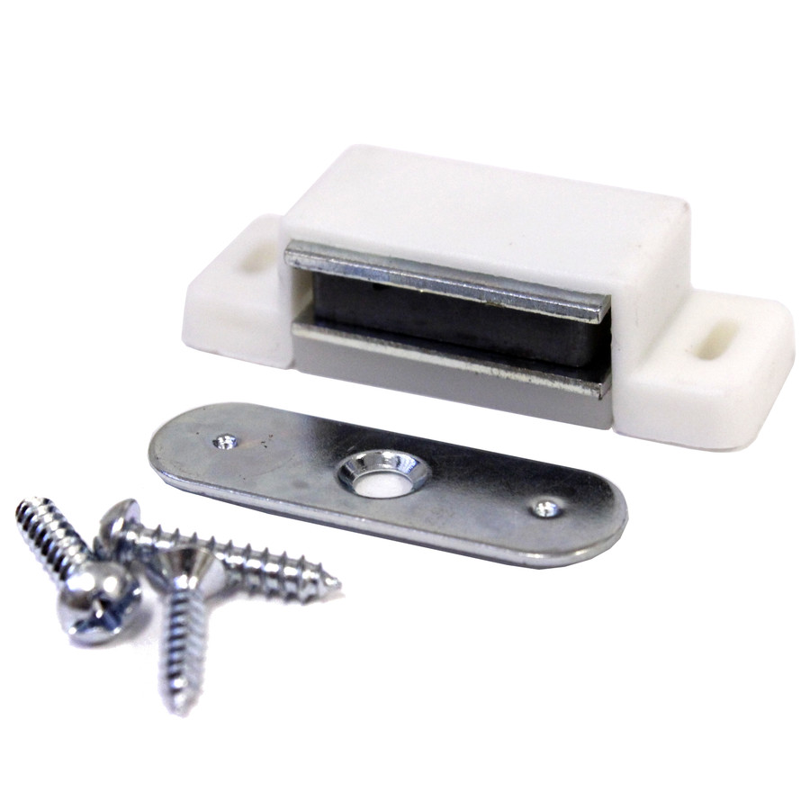 White Magnetic Cabinet Catch (# V713)