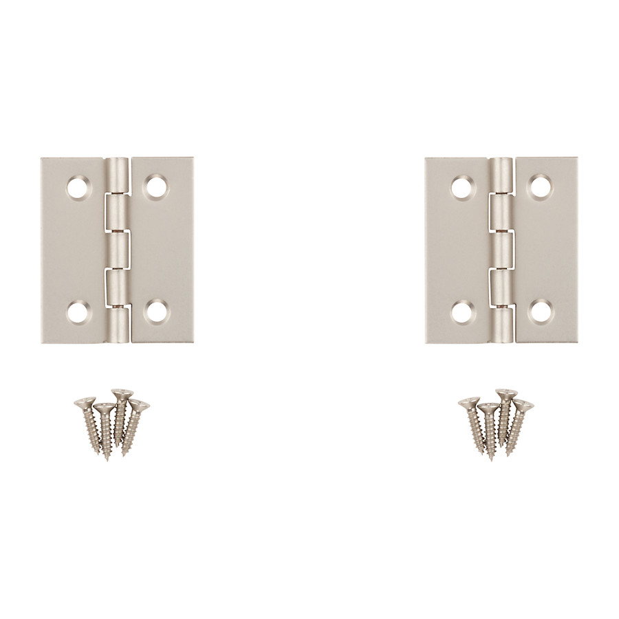 1-1/2" X 1-1/4" Satin Nickel Broad Hinges (Pack of 2)