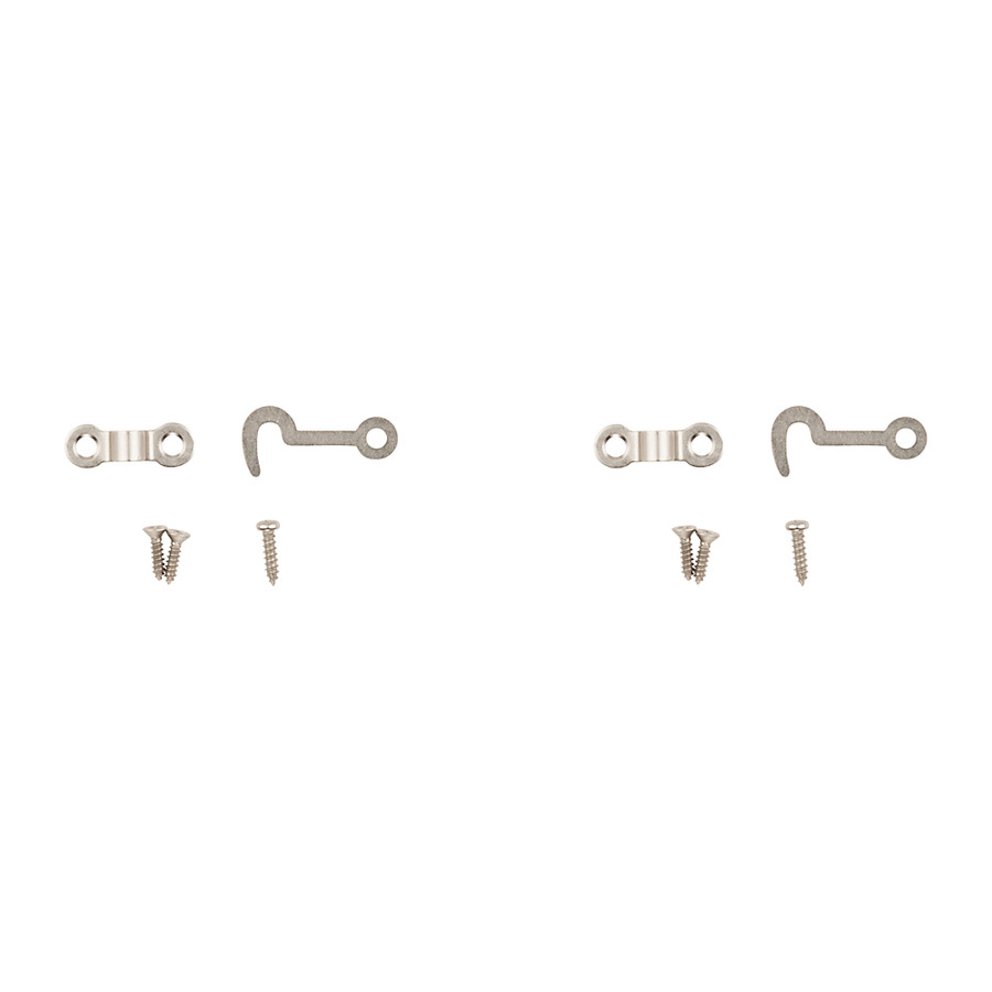 Satin Nickel Hook Staples (Pack of 2)