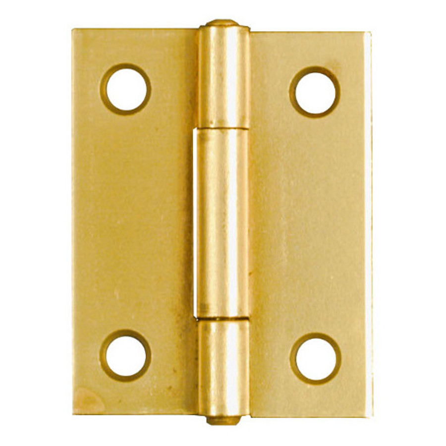 2" Brass Non-Removable Pin Narrow Hinges (Pack of 2)