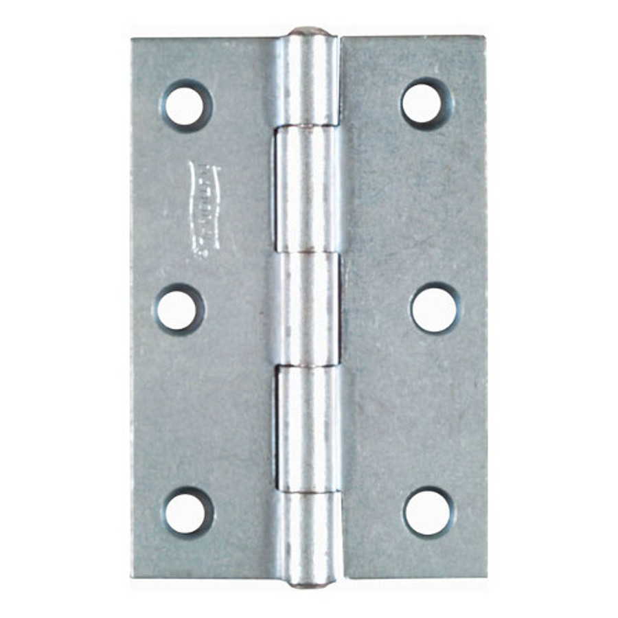 3" Zinc Plated Non-Removable Pin Narrow Hinges (Pack of 2)
