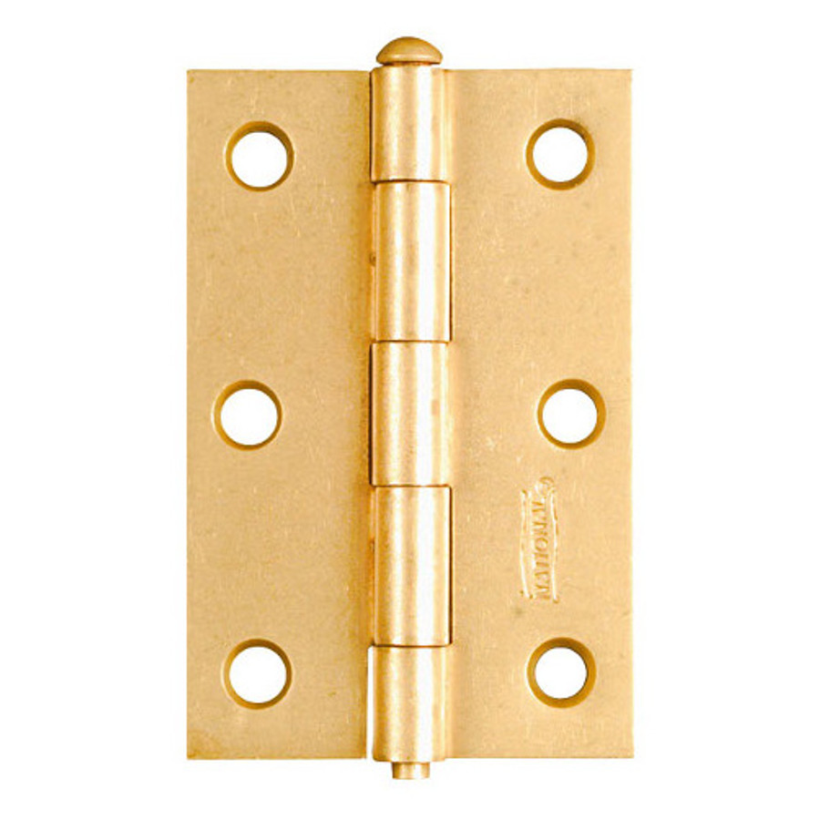 3" Brass Removable Pin Narrow Hinges (Pack of 2)