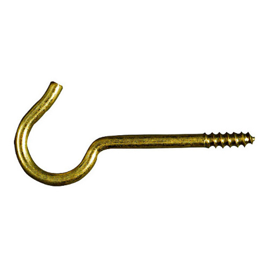 3-3/8" Solid Brass Ceiling Hooks (Pack of 2)