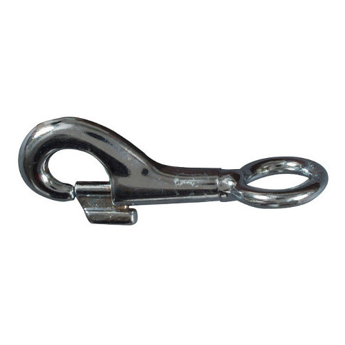 5/8" X 3-1/4" Nickel Plated Round Fixed Eye Bolt Snap