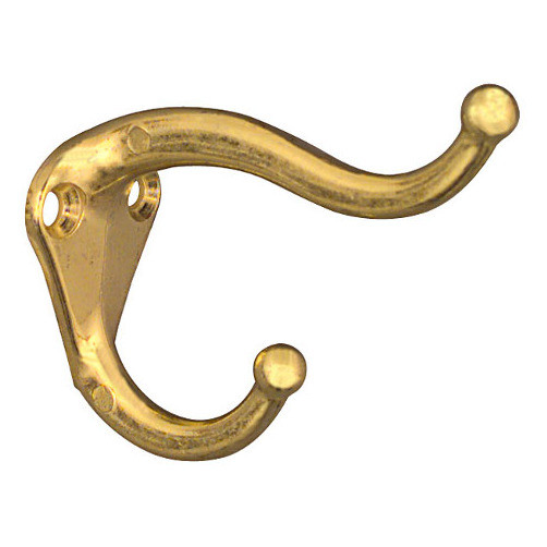 Brass Coat & Hat Hooks (Pack of 2)