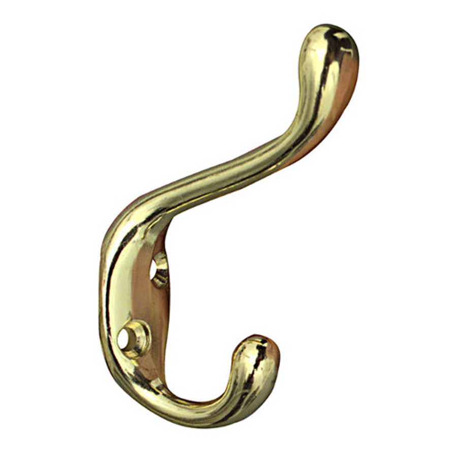 Heavy Duty Brass Coat & Hat Hook