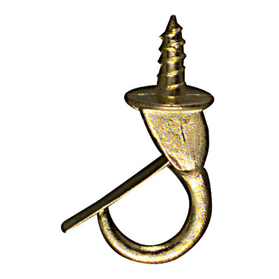 7/8" Brass Safety Cup Hooks (Pack of 2)