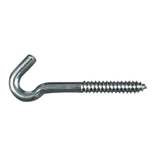 3/8" X 4-7/8" Zinc Plated Lag Screw Hook