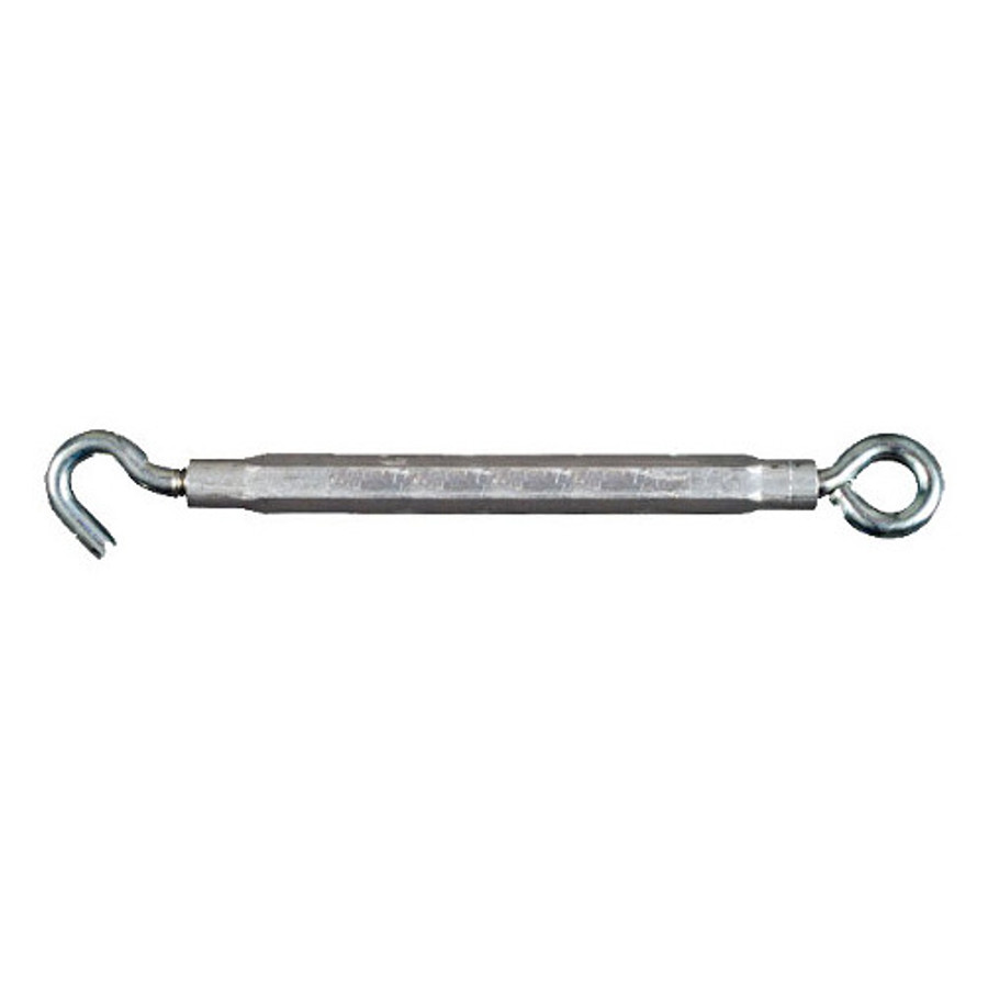 3/8" X 16" Zinc Plated Hook/Eye Turnbuckle