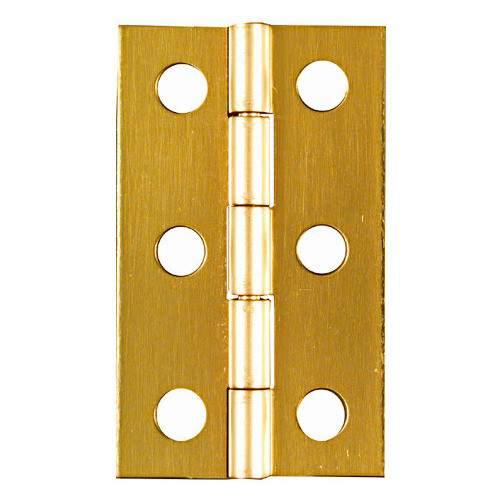 2" X 1-3/16" Solid Brass Medium Hinges (Pack of 2)