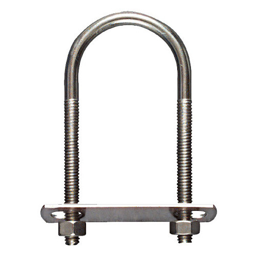 5/16" X 1-3/4" X 4-1/4" Stainless Steel U-Bolt w/ Plate & Nuts (# 526SS)