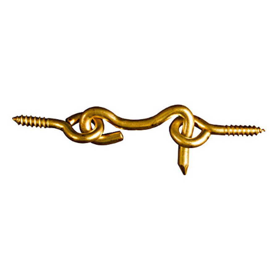 1-1/2" Solid Brass Hooks & Eyes (Pack of 2)