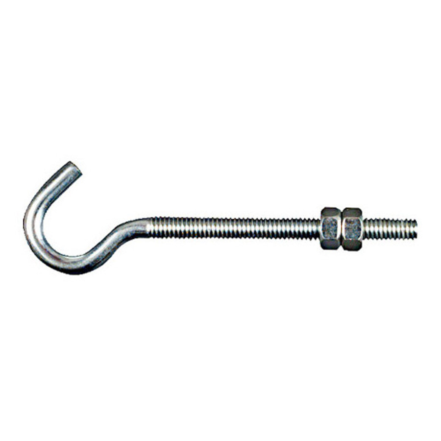 5/16" X 5" Zinc Plated Hook Bolt