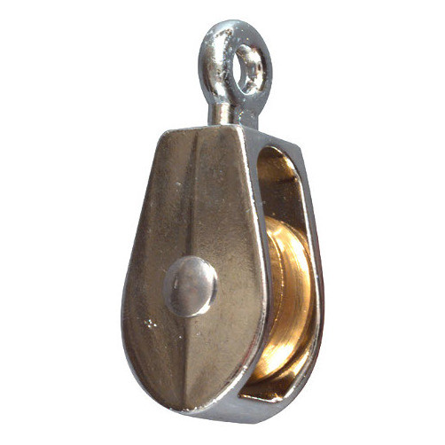 1" Nickel Plated Fixed Single Pulley
