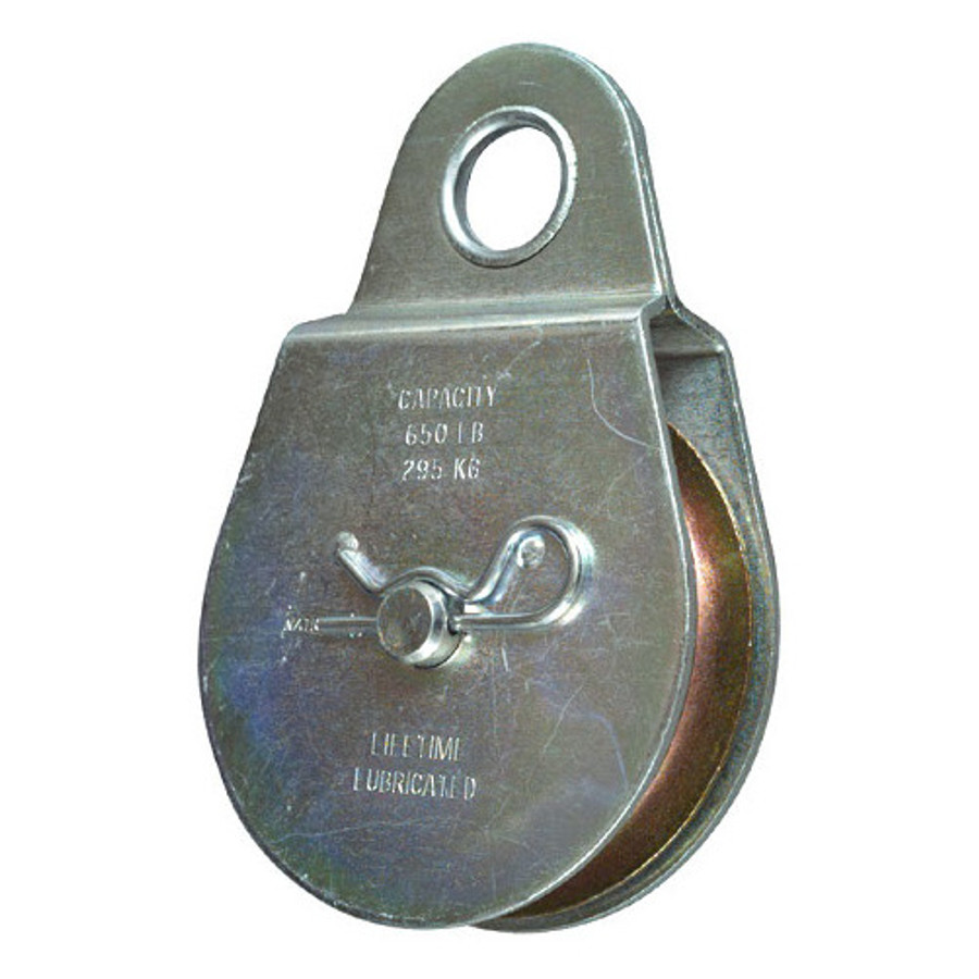 3" Zinc Plated Fixed Single Pulley