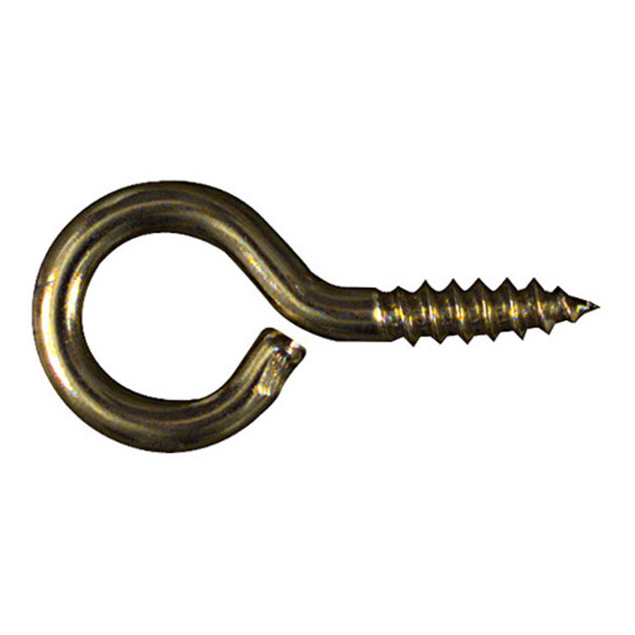 1-3/16" Solid Brass Screw Eyes (Pack of 5)