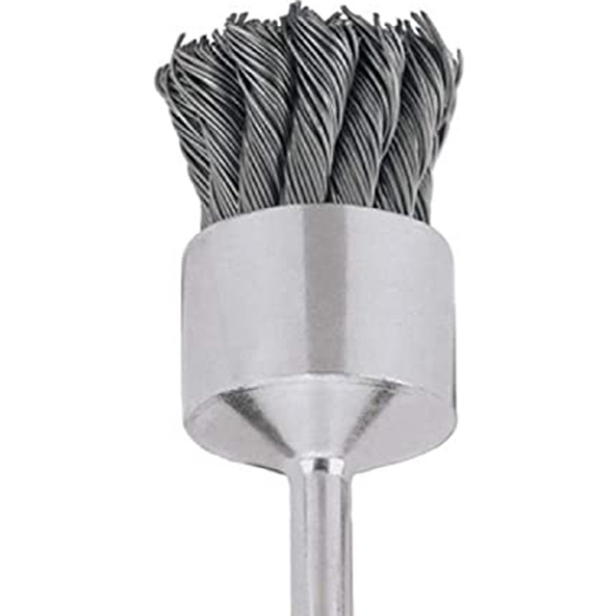 1" Carbon Crimped Knotted End Brush