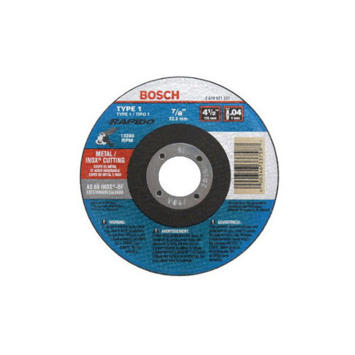 .040" X 4-1/2" X 7/8" Stainless Steel Thin Cutting Wheel