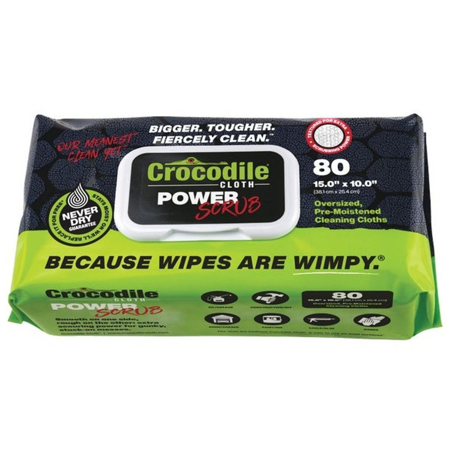 10" X 15" Crocodile Cloth PowerScrub Cleaning Cloth Wipe (Pack of 80)