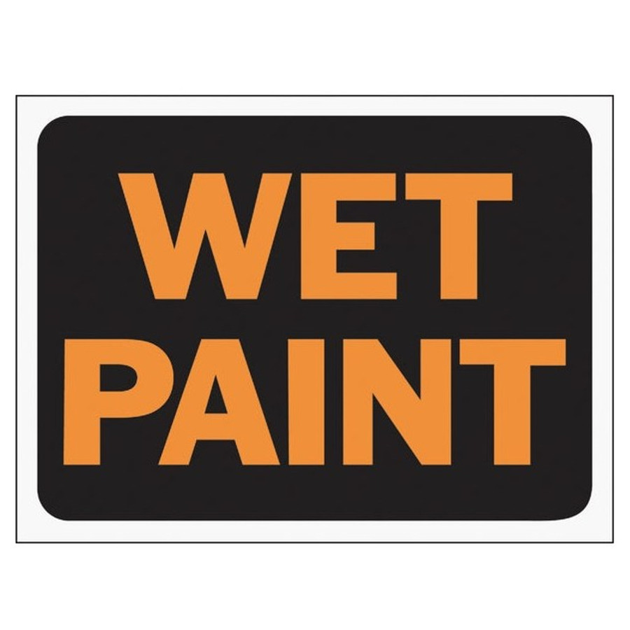 9" X 12" Plastic Wet Paint Sign