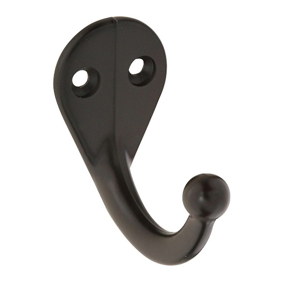 Oil Rubbed Bronze Single Clothes Hook (Pack of 2)