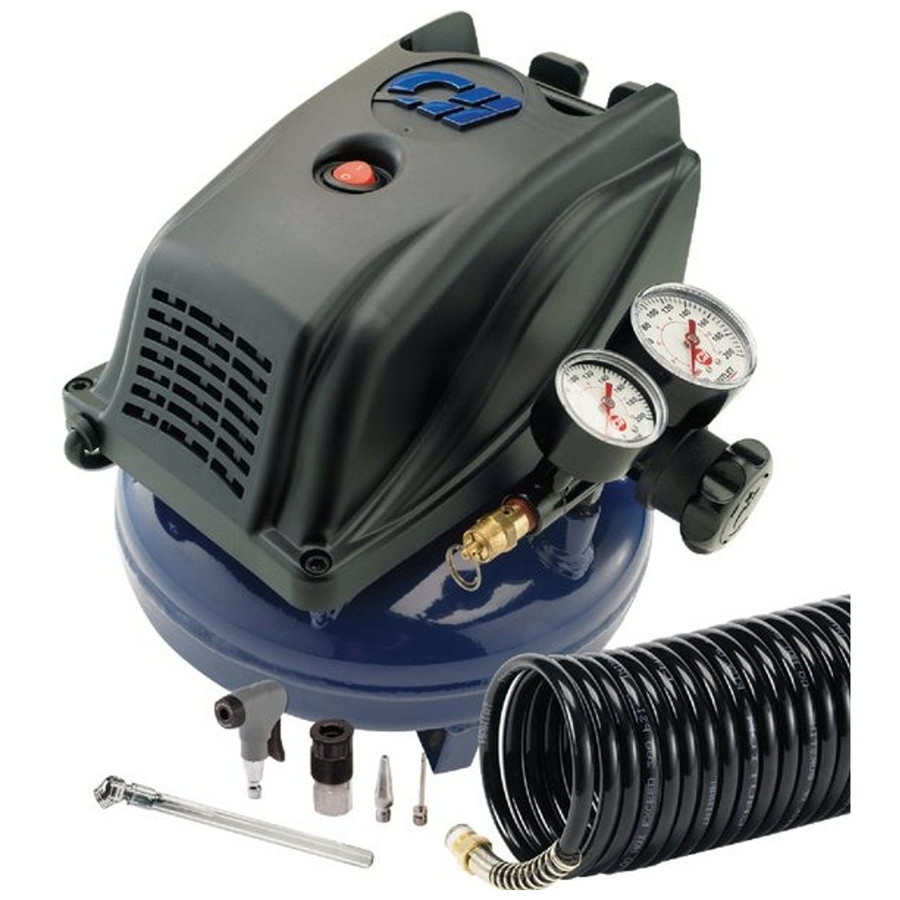1-Gallon 125PSI Oil-Free Air Compressor With 12-Piece Kit - (Available For Local Pick Up Only)
