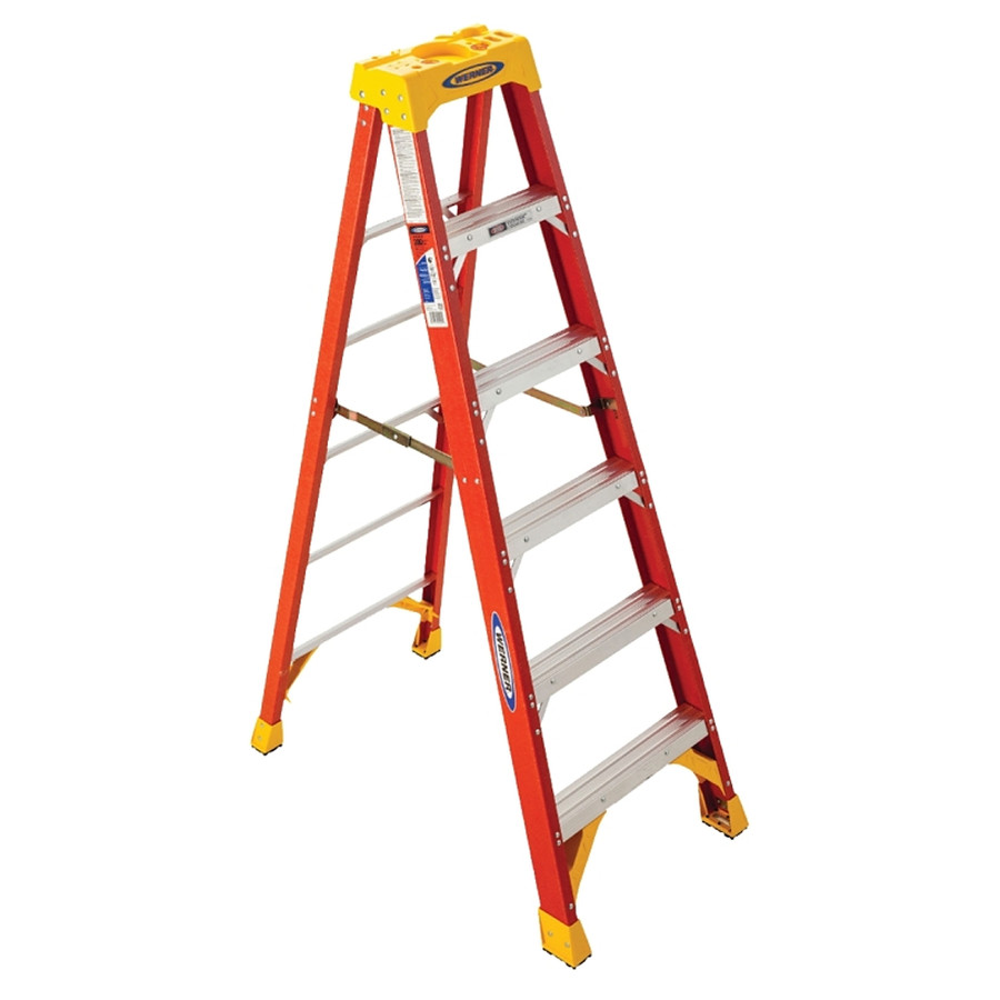 6' Fiberglass Step Ladder (Type 1A - 300 lb. Test) - (Available For Local Pick Up Only)