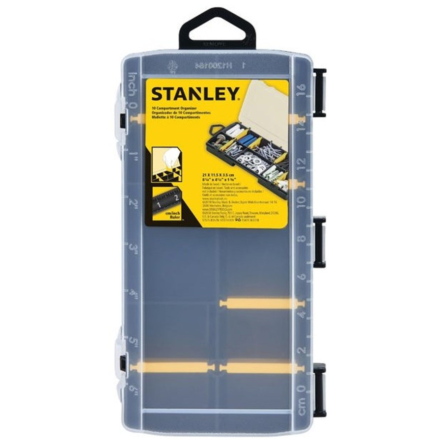 10-Compartment Plastic Parts Storage Box